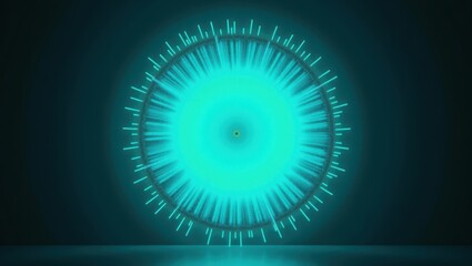 Neon cyberpunk cyan to lime radial gradient background perfect for gaming events tech startups and music visuals