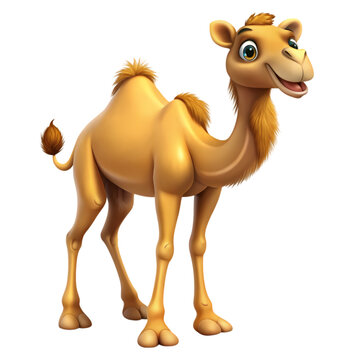 Cartoon Camel Illustration isolated on transparent baackground