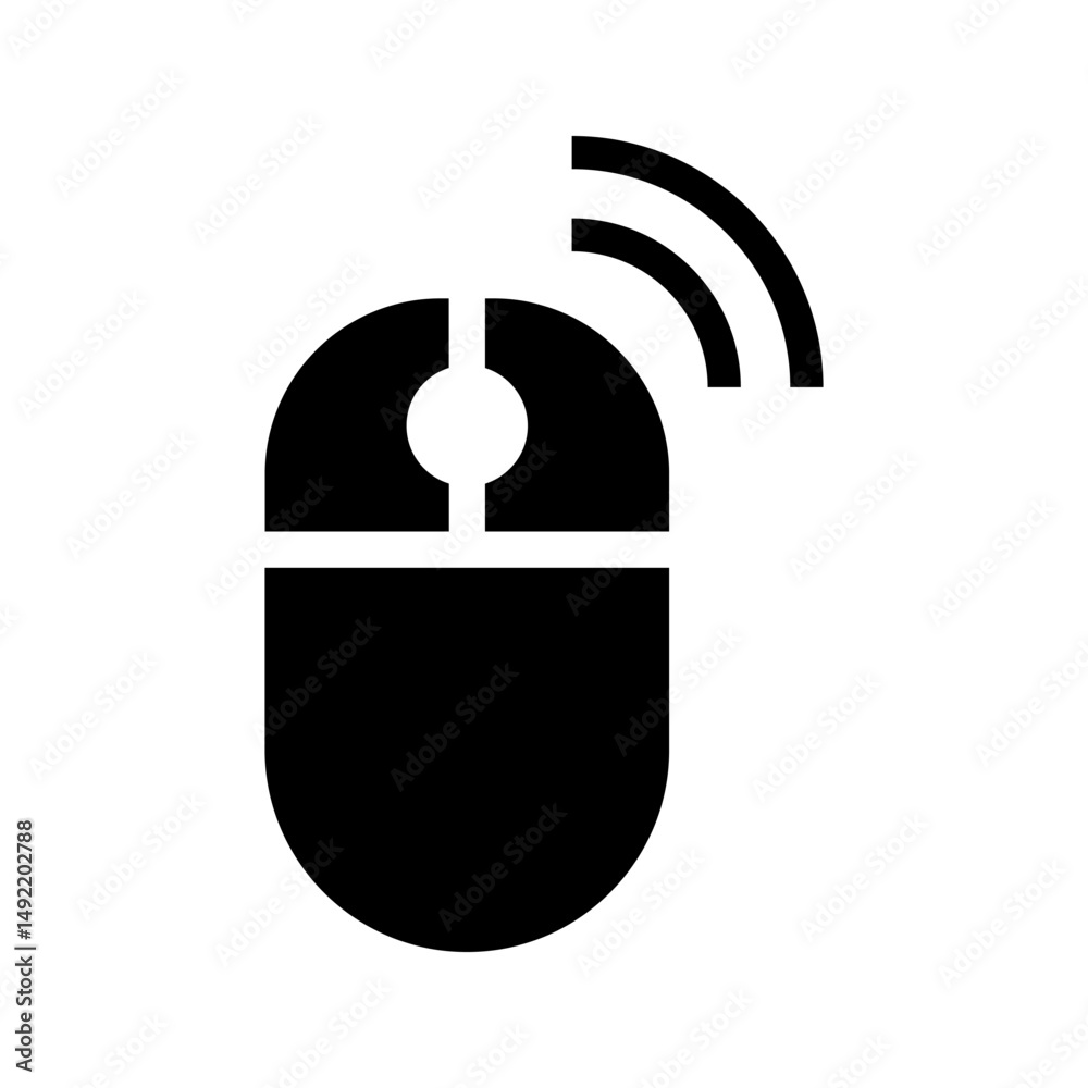 Fototapete computer mouse icon, computer mouse cursor, click mouse pointer outline style.