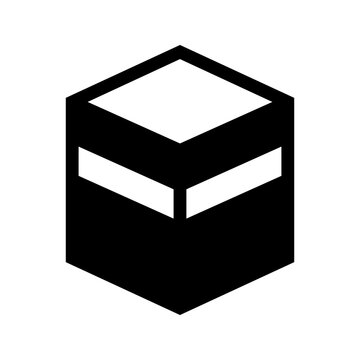 black and white kaaba icon clip art preview