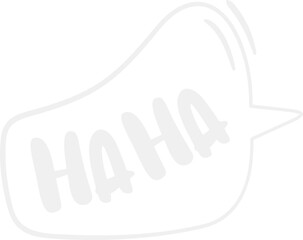 Haha! Speech Bubble Hand Drawn