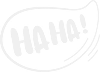 Haha! Speech Bubble Hand Drawn