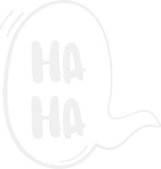 Haha! Speech Bubble Hand Drawn