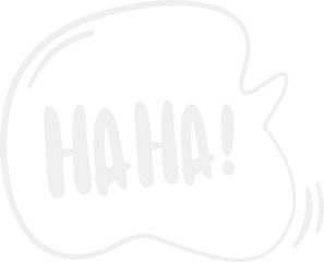 Haha! Speech Bubble Hand Drawn