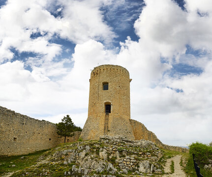 The Castle of Bominaco is a medieval castle in Bominaco on the plateau of Navelli, Province of L'Aquila, Abruzzo, Italy. 