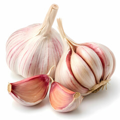 garlic isolated on white background