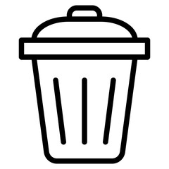Trash can icon in vector illustration