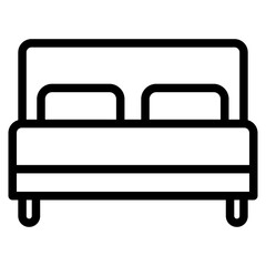 Bed icon in vector illustration