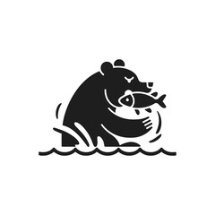Bear Fishing Success Icon