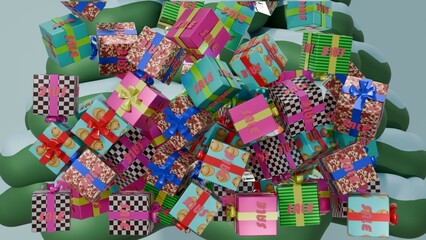 Sale style present boxes