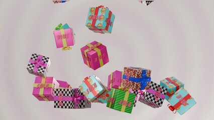 Fototapeta premium Sale style present boxes
