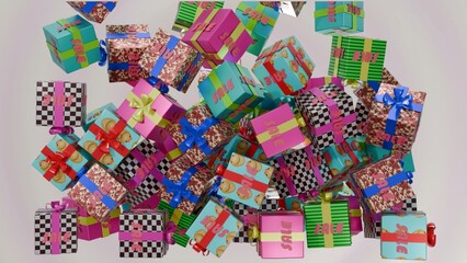 Sale style present boxes