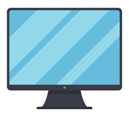 Computer monitor icon isolated on white background.
