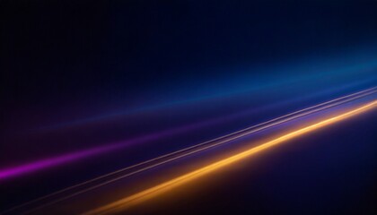 Dark blue abstract gradient background with ultraviolet neon glow, blurry light lines and waves