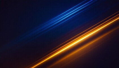 Fototapeta premium Dark blue abstract gradient background with ultraviolet neon glow, blurry light lines and waves