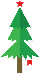 Obraz premium christmas tree made from paper