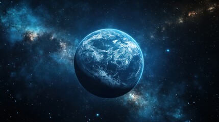 Earth, space, galaxy, cosmic, night, blue, planet, nebula, background,  environmental