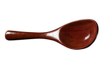Wooden serving spoon, kitchen utensil photography, cutout transparent