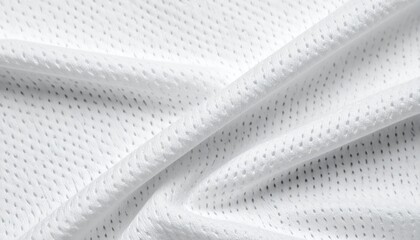 Exploring breathable white sportswear jersey fabric texture for athletic clothing in active environments