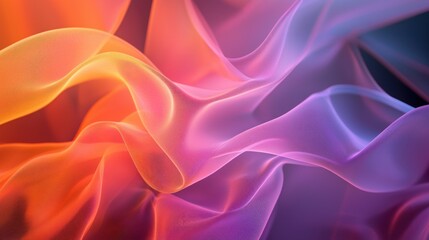 Fototapeta premium Abstract flowing fabric, vibrant colors