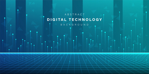 Blue abstract technology background. business technology communication. Hi tech digital connection. high tech. science. modern technology business concept. futuristic background. vector illustration