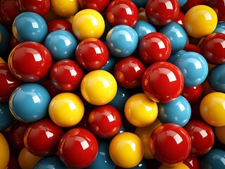 Colorful glossy spheres