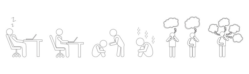 icon of people's problems in the world of work