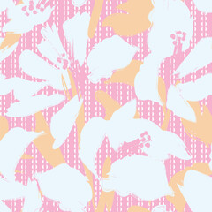 Pastel Abstract Floral Seamless Pattern Design