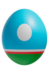 Rendered easter egg with a flag of Sakha Republic on the surface.
