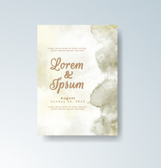Wedding invitation with abstract watercolor background