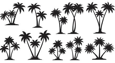 Obraz premium Palm Silhouette Collection AI Generated