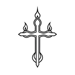 cross in the form of an angel