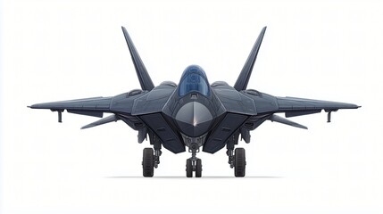 Fighter jet plane isolated on white background