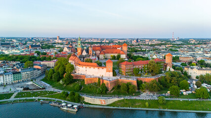 Sunset Over Wawel Castle and Vistula River