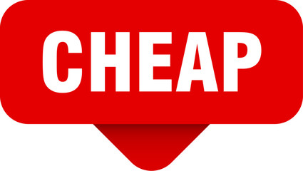 cheap sticker. cheap sign on transparent background