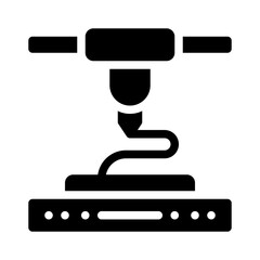3D printer glyph icon