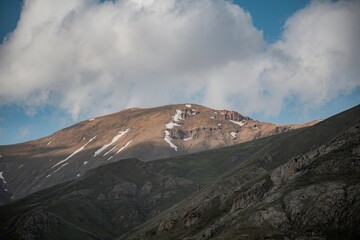 mountain landscape with clouds