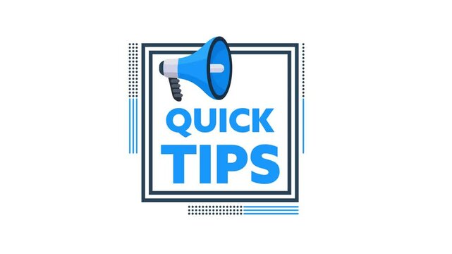 Quick tips announcement with megaphone and green screen