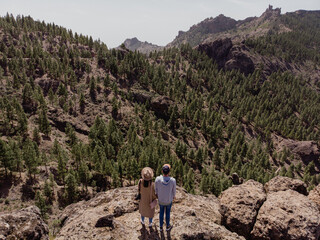 Couple Enjoying Scenic Mountain View