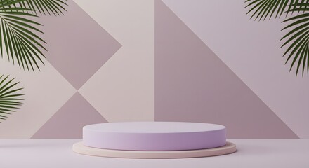Obraz premium Product display podium with soft aesthetic colors