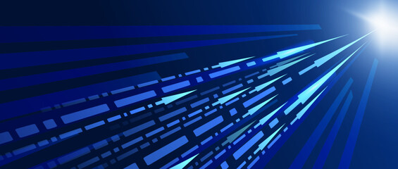abstract blue background with arrow