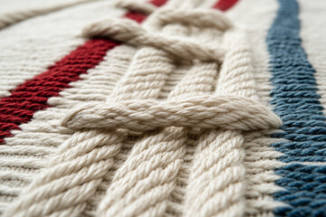 Detail of intricate cross-stitch embroidery showcasing vibrant threads and texture on canvas fabric