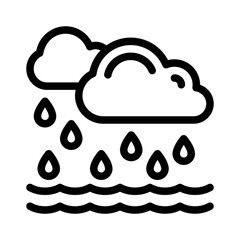 rain line icon
