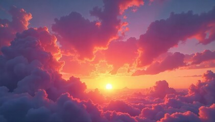 Sunset paints the clouds vibrant hues of orange and pink , landscape, colors, skyporn