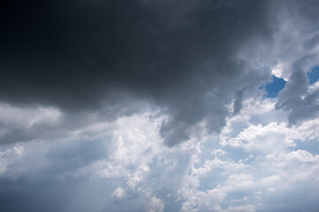 Dark sky with stormy clouds. Dramatic sky rain,Dark clouds before a thunder-storm,clouds before rain