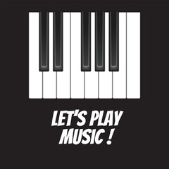 Fototapeta premium Piano keys vector design vector with text : 