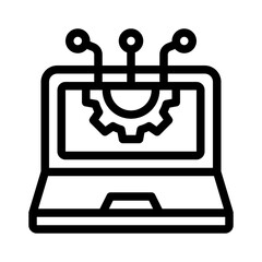 laptop line icon © notivestudios