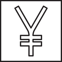 Obraz premium yen sign icon design