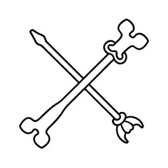 Leviathan Cross Gripped by Bone Hand