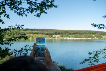 Capturing Lake View from Hammock